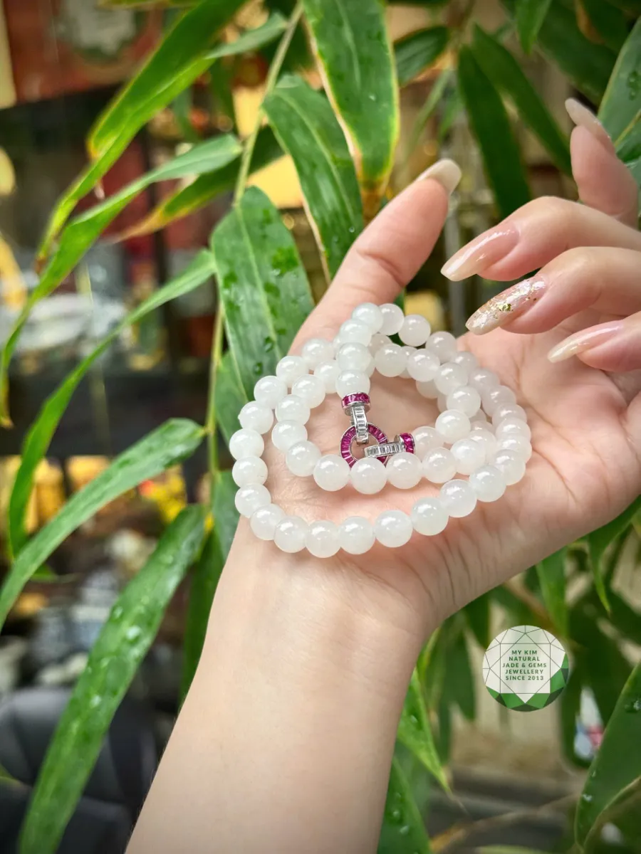 🤍 DÂY CHUYỀN BẠCH NGỌC NEPHRITE – TINH KHIẾT & THANH CAO