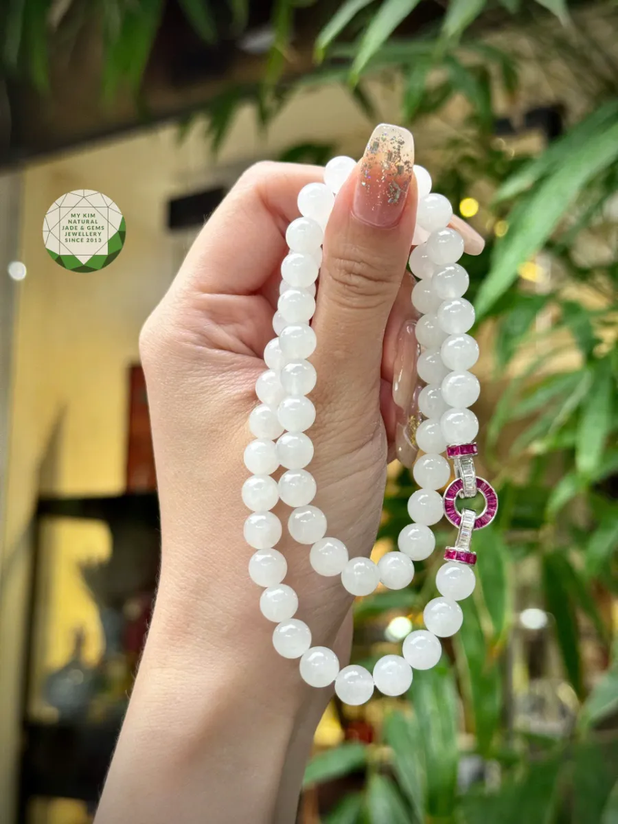 🤍 DÂY CHUYỀN BẠCH NGỌC NEPHRITE – TINH KHIẾT & THANH CAO