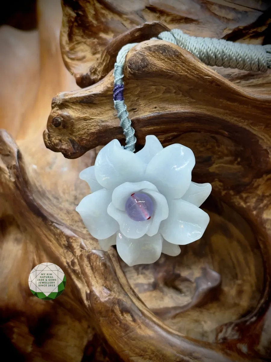 💎 Mặt Dây HOA LAN NGỌC CẨM THẠCH – Thanh Khiết, Cao Quý, Tràn Đầy Sinh Khí | Trang Sức Thủ Công Tinh Tế