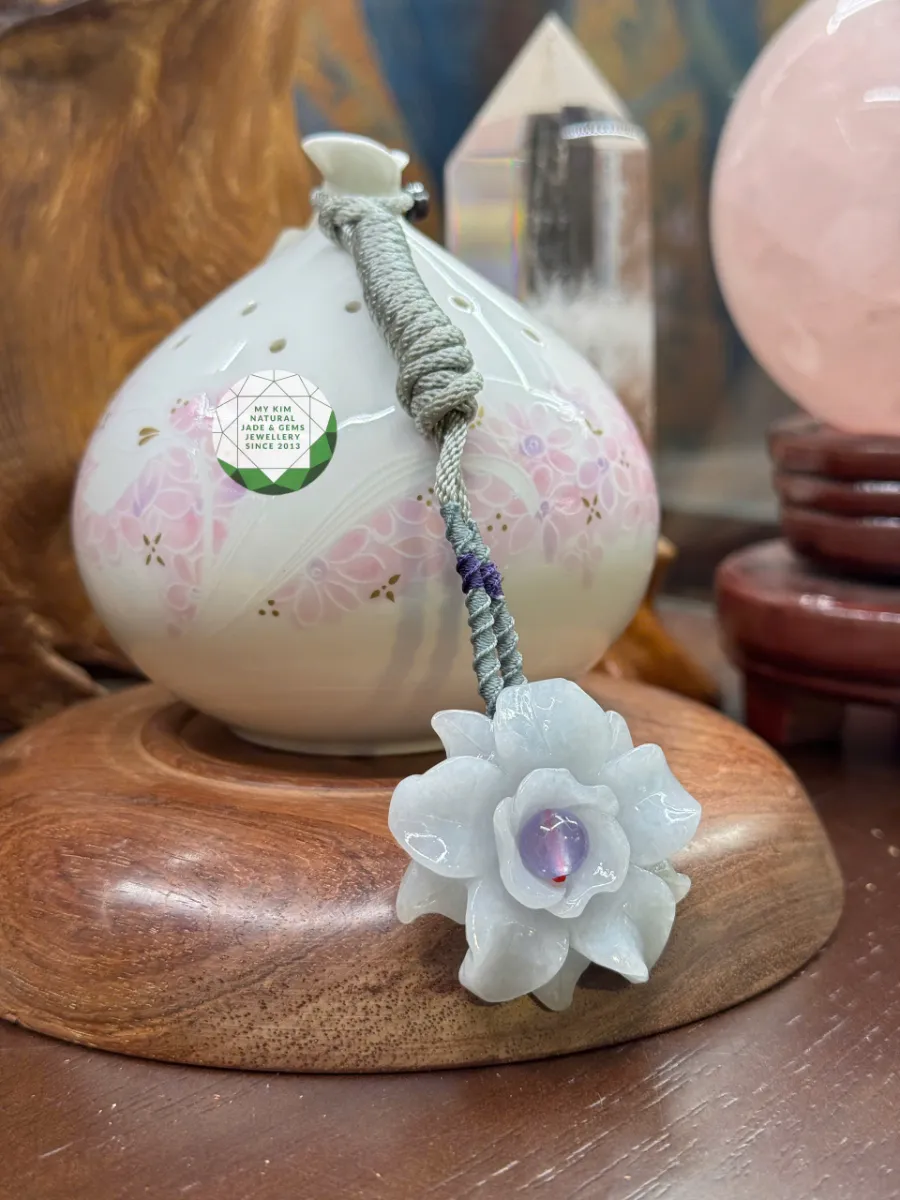 💎 Mặt Dây HOA LAN NGỌC CẨM THẠCH – Thanh Khiết, Cao Quý, Tràn Đầy Sinh Khí | Trang Sức Thủ Công Tinh Tế