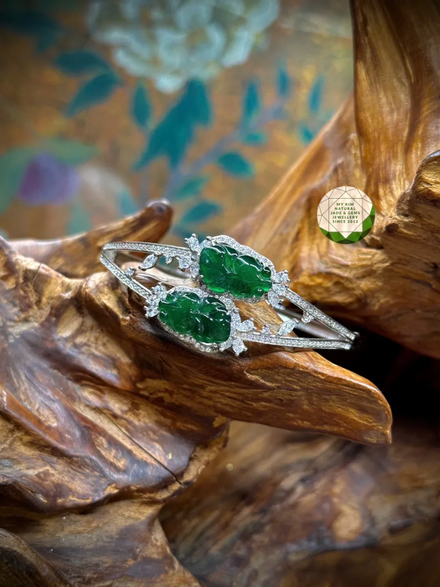 💎 Vòng Ngọc Phỉ Thúy “Đế Vương” – Imperial Jade – Chạm Khắc Cá Chép Thủ Công | Trang Sức Thiết Kế Sang Trọng, Phiên Bản Giới Hạn