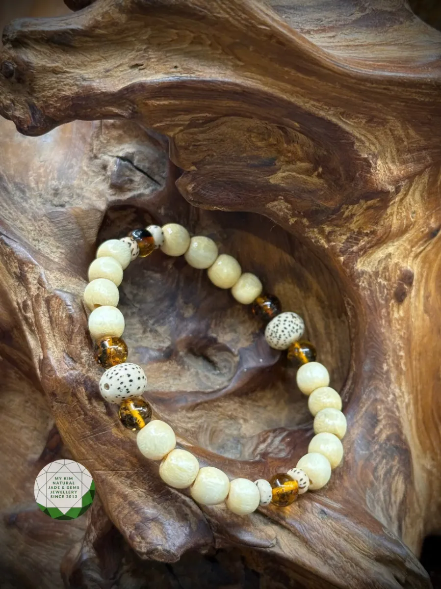 🌿 VÒNG GỖ DÂU TẰM MIX BỒ ĐỀ & HỔ PHÁCH – LỜI CHÚC BÌNH AN CHO BÉ 🌿