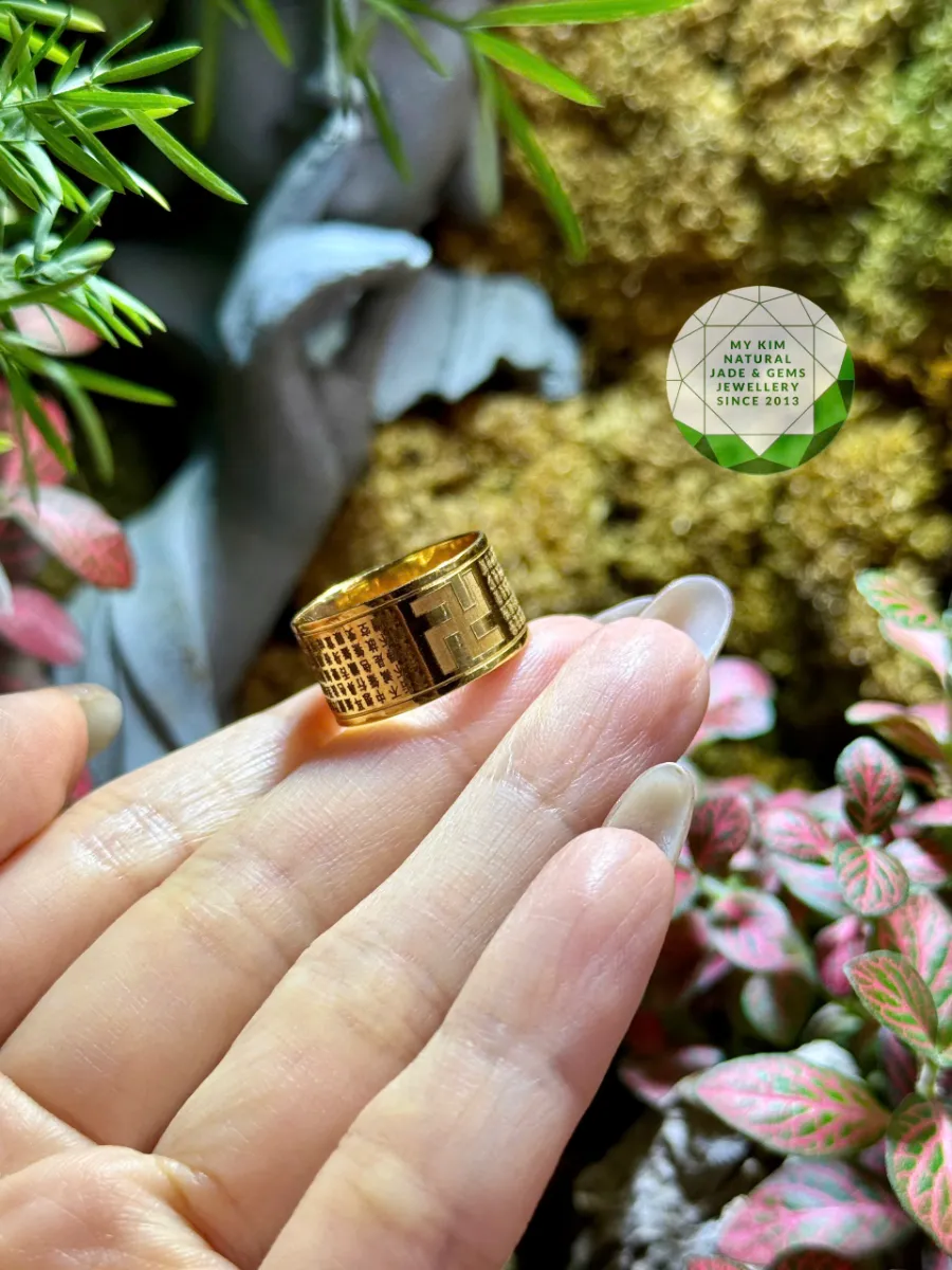 Nhẫn Bát Nhã Tâm Kinh Vàng 10K – Biểu Tượng Trí Tuệ và Bình An