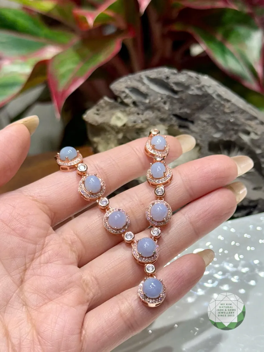 Dây chuyền Ngọc Phỉ Thúy Tử La Lan Vip - bạc si vàng hồng liền mặt