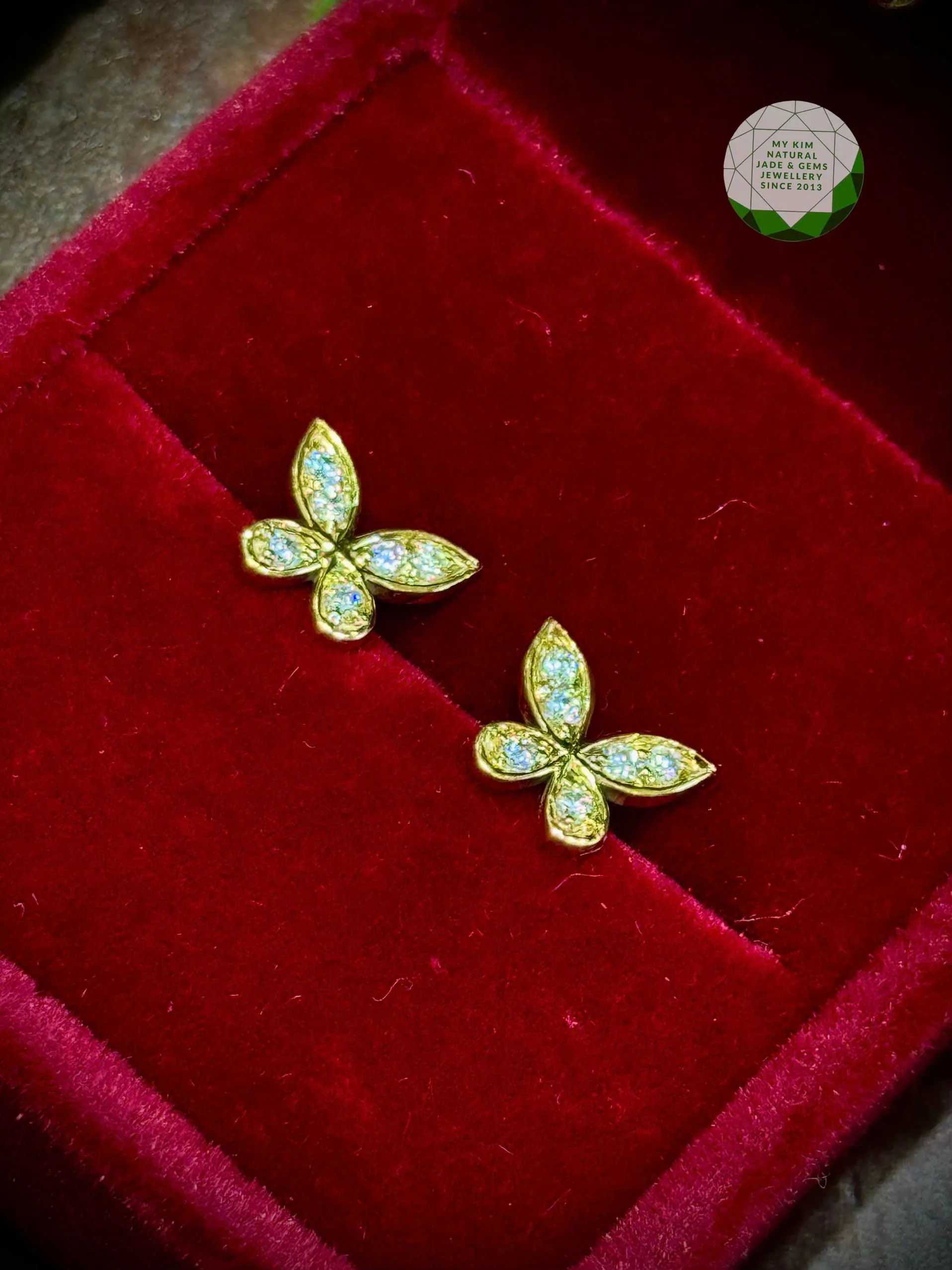 💛 Set Bông Tai & Lắc Chân Hồ Điệp Vàng 10K – Sắc Vàng Của Sự Thanh Nhã