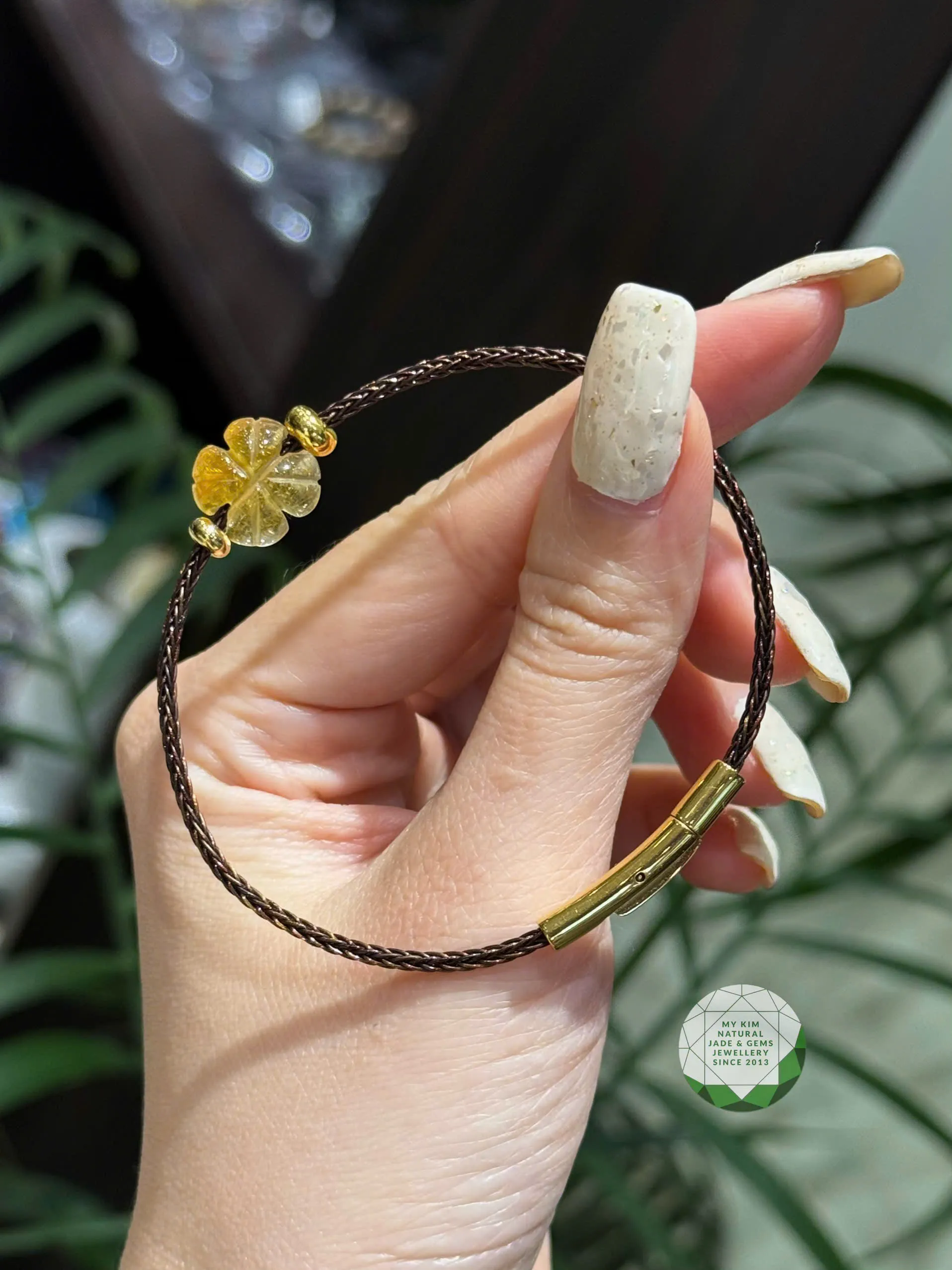 BST Dây Cáp Mix Charm Thạch Anh Tóc Vàng – Nét Ánh Kim Trầm Ấm Cho Phong Cách Thanh Lịch Hiện Đại