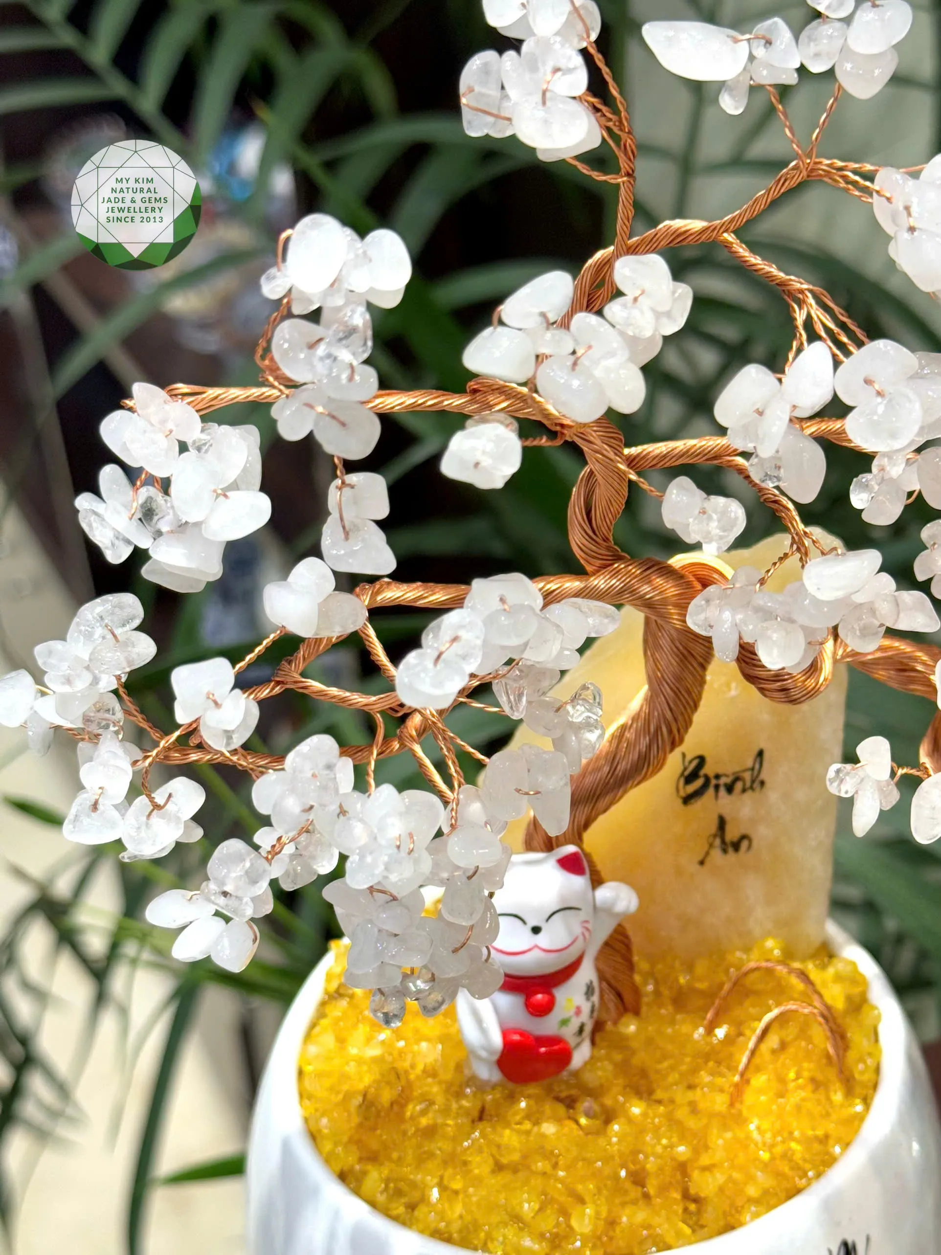 🌳🤍 Cây Bonsai Thạch Anh Trắng Đá Tự Nhiên – Vẻ Đẹp Thuần Khiết & Sự Cân Bằng Nhẹ Nhàng