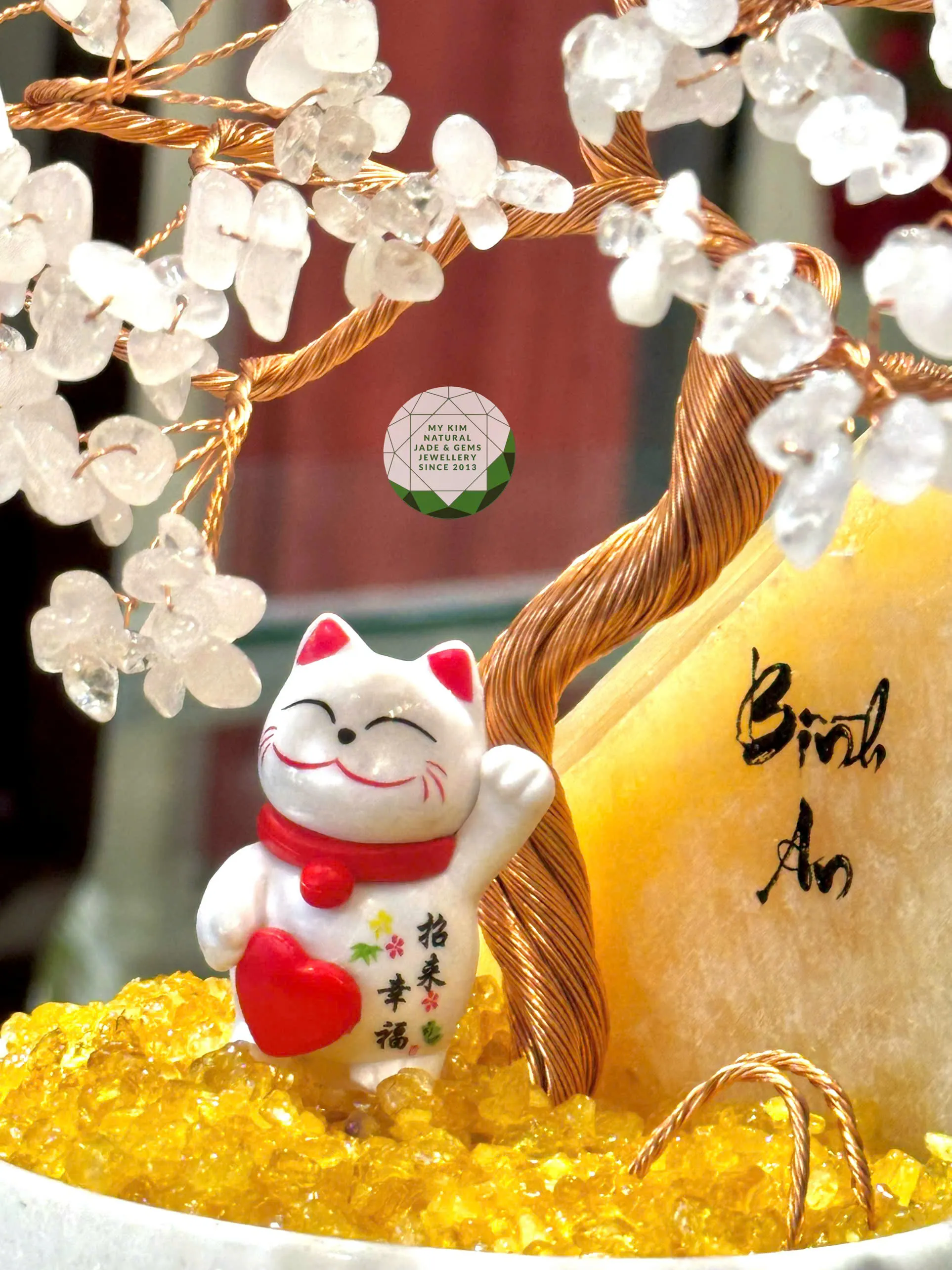 🌳🤍 Cây Bonsai Thạch Anh Trắng Đá Tự Nhiên – Vẻ Đẹp Thuần Khiết & Sự Cân Bằng Nhẹ Nhàng