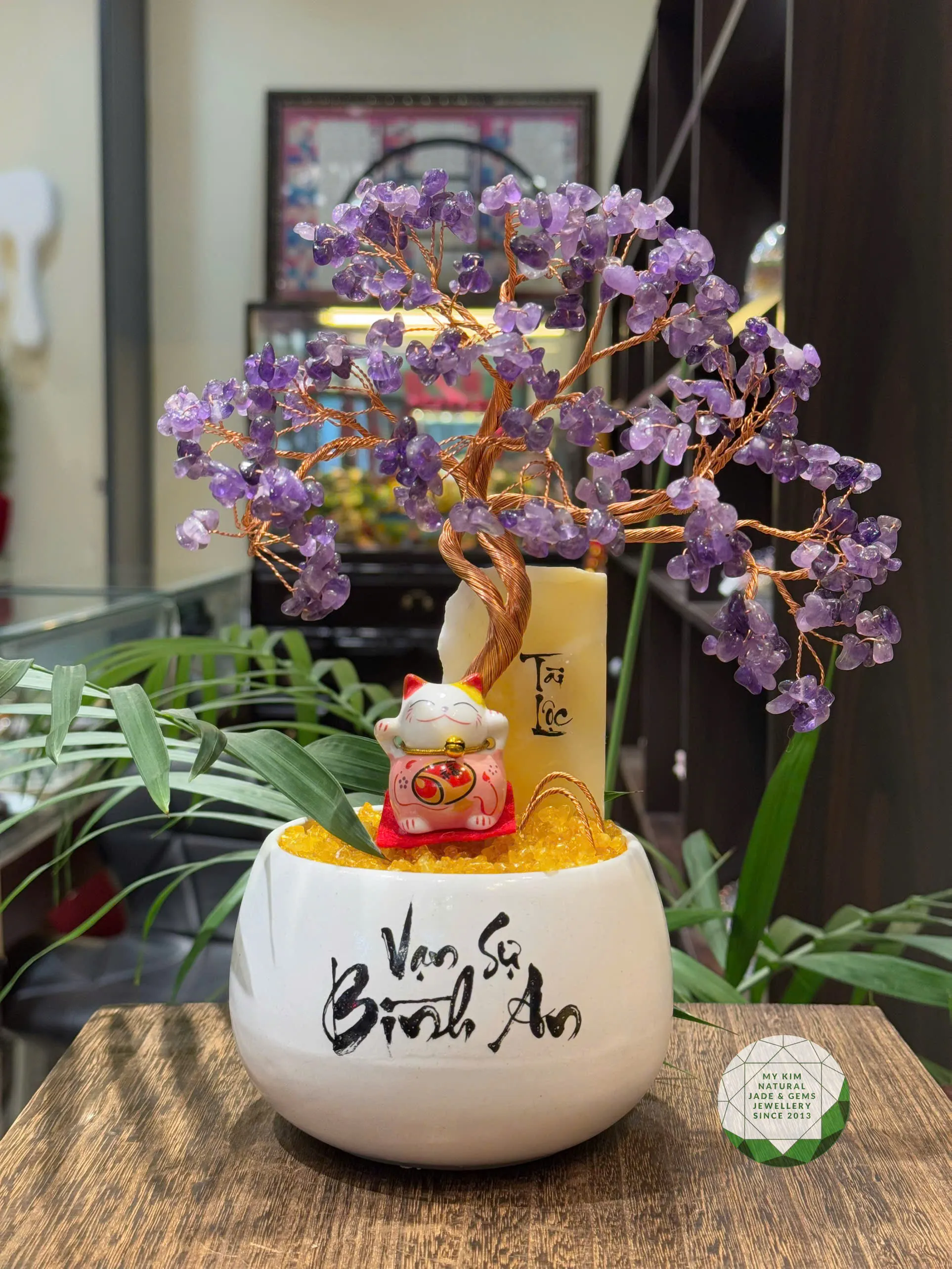 💜 Cây Bonsai Thạch Anh Tím Đá Tự Nhiên – Vẻ Đẹp Trầm Tĩnh & Triết Lý Sống An Nhiên