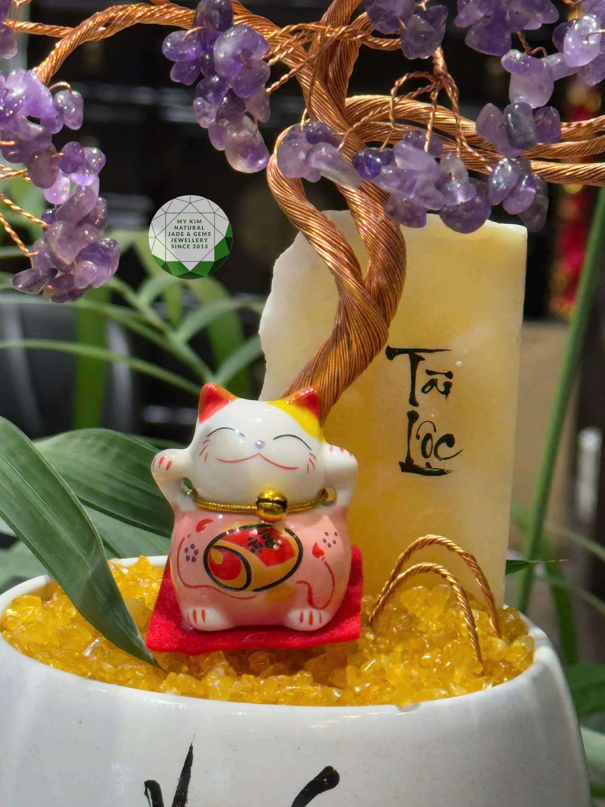 💜 Cây Bonsai Thạch Anh Tím Đá Tự Nhiên – Vẻ Đẹp Trầm Tĩnh & Triết Lý Sống An Nhiên