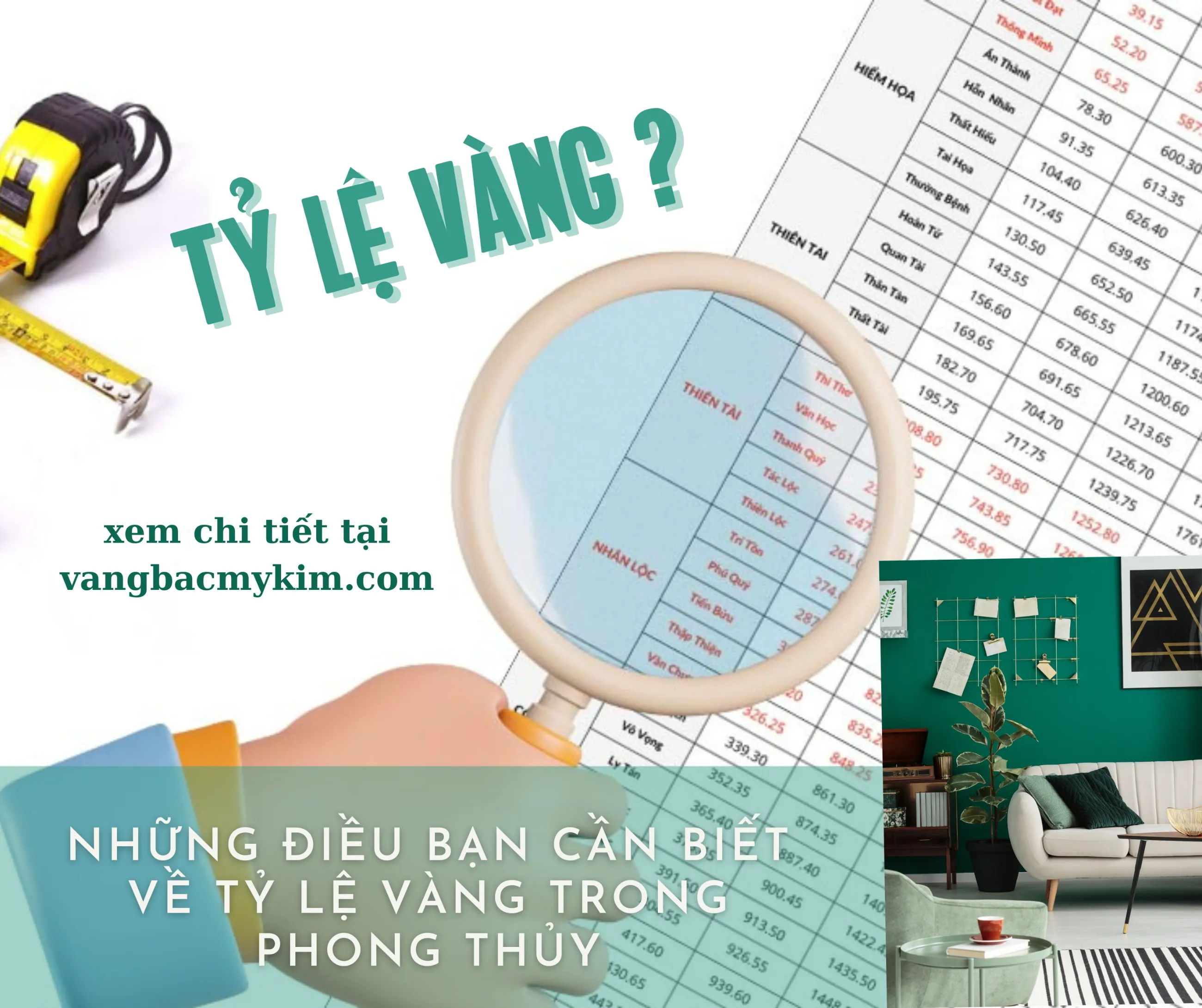 🌟 TỶ LỆ VÀNG TRONG THIẾT KẾ PHONG THỦY