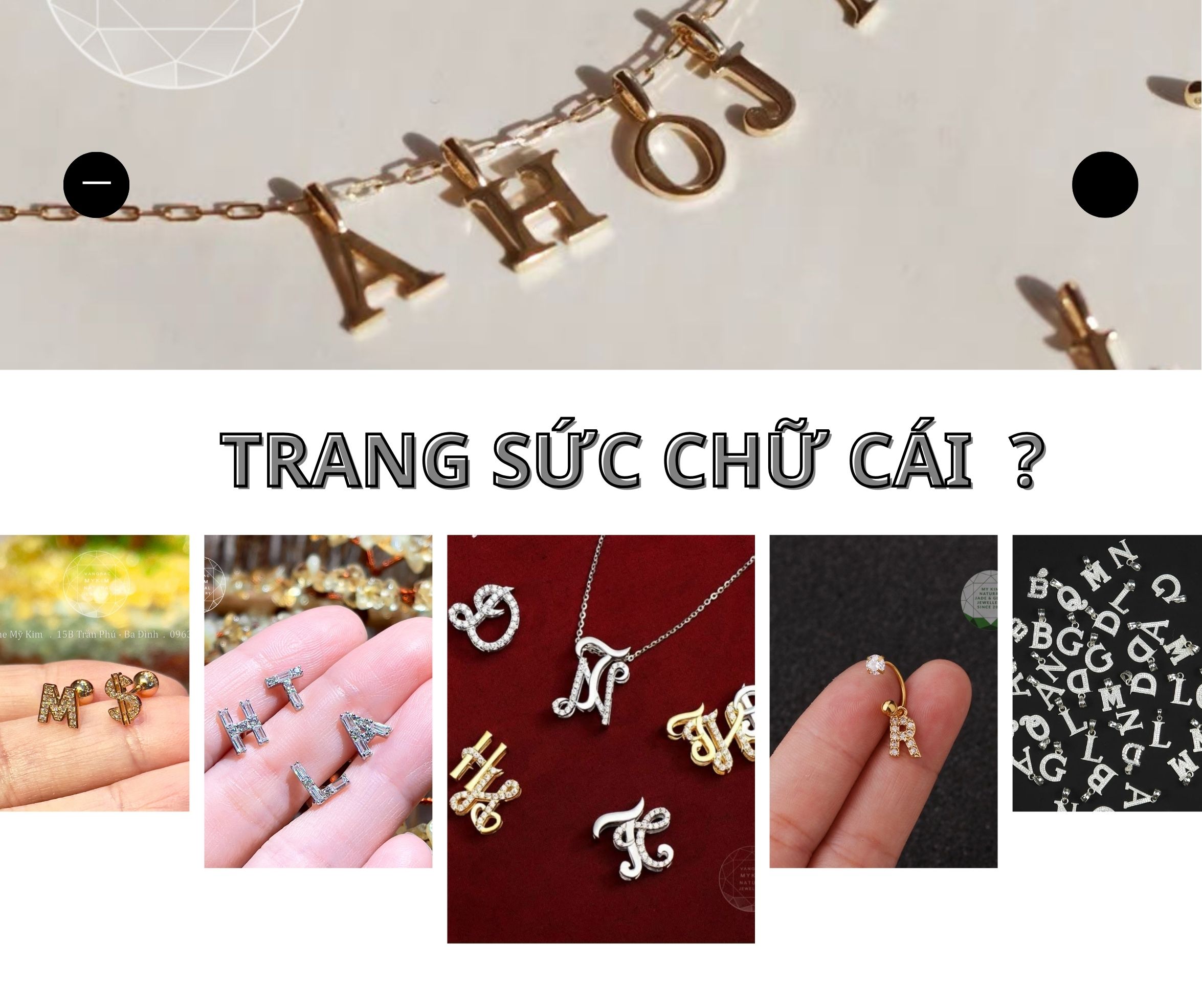 🌸 Trang Sức Chữ Cái – Khi Một Ký Tự Trở Thành Dấu Ấn Riêng 🌸