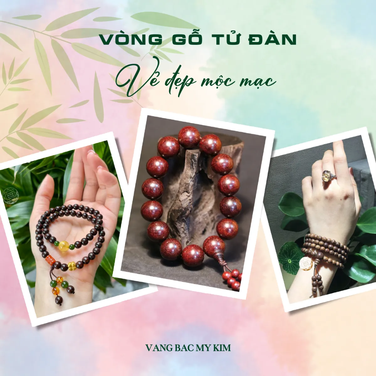 🌿✨ Vòng Tay Gỗ Tử Đàn