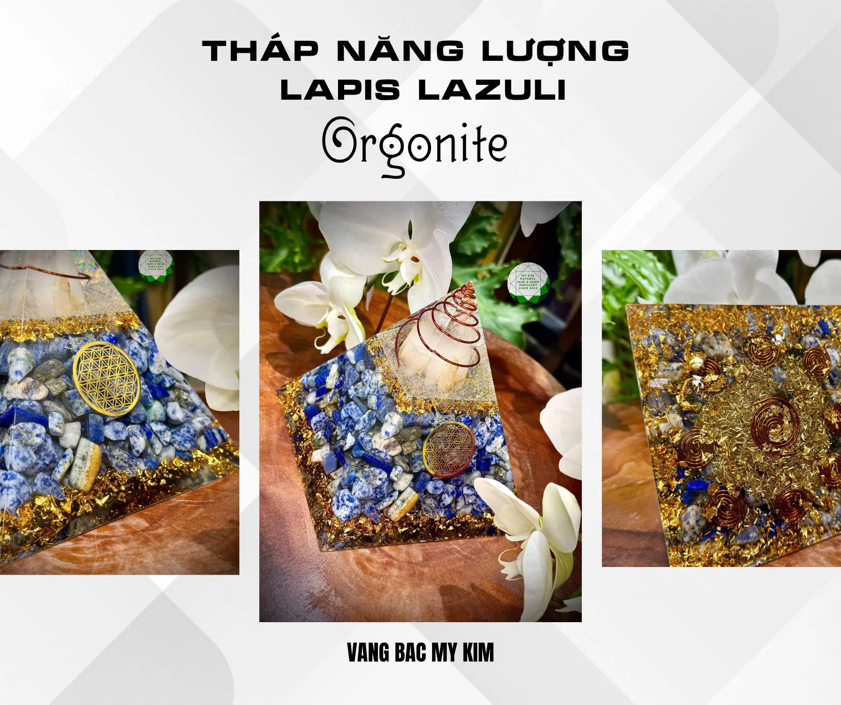 🔹 Tháp Năng Lượng Orgonite Lapis Lazuli
