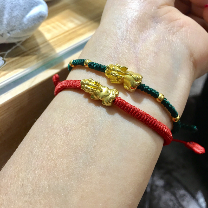Vòng dây tết Tỳ hưu vàng 24k