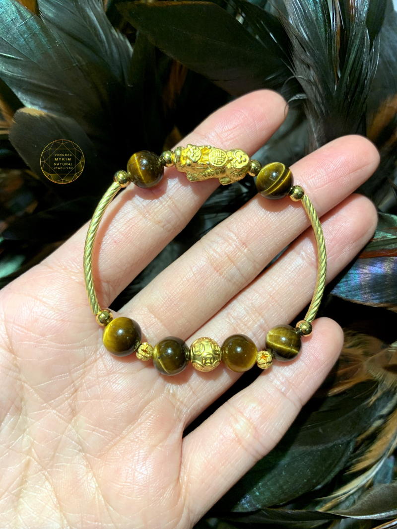 Vòng Mắt hổ - PK Bạc mạ vàng 24k cao cấp