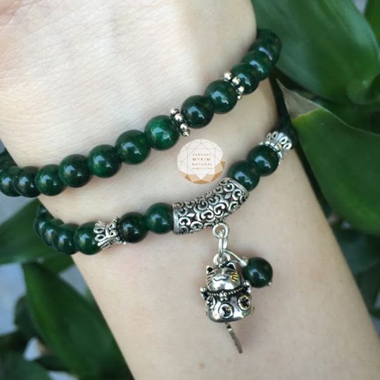 😺 Vòng Đá Sơn Thủy – Charm Mèo Thần Tài Bạc Thái | Biểu Tượng Thu Hút Điều Tốt Lành – Tinh Thần Lạc Quan – Cân Bằng Cảm Xú