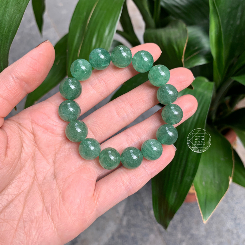 Vòng trơn đá thạch anh dâu xanh