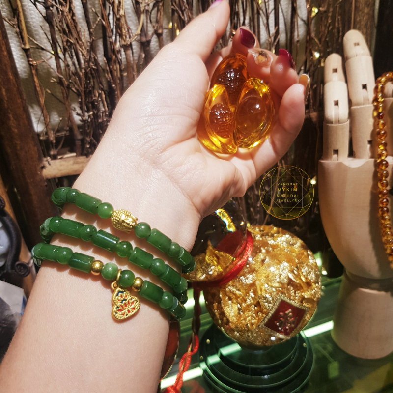 VÒNG NGỌC  BÍCH  ĐỐT TRÚC THIÊN NHIÊN CANADA VIP