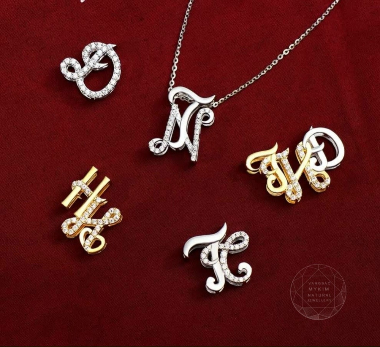 MẶT DÂY CHỮ ĐÔI THIẾT KẾ - VÀNG 10K & 14K - BẠC SI VÀNG