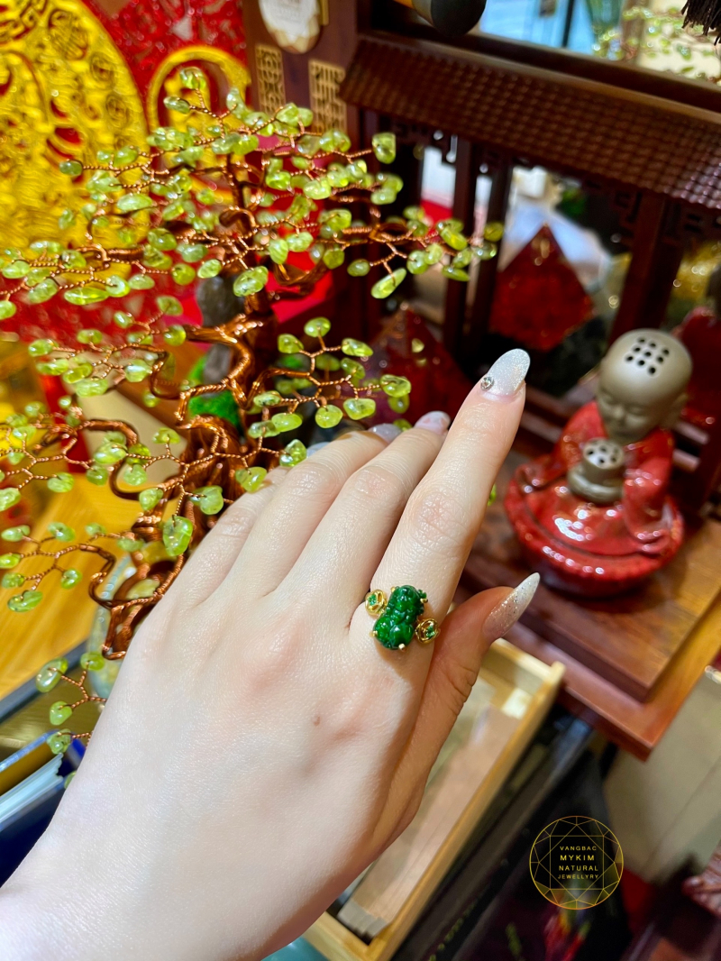 NHẪN TỲ HƯU NGỌC PHỈ THÚY - VÀNG 10K - 14K - 18K