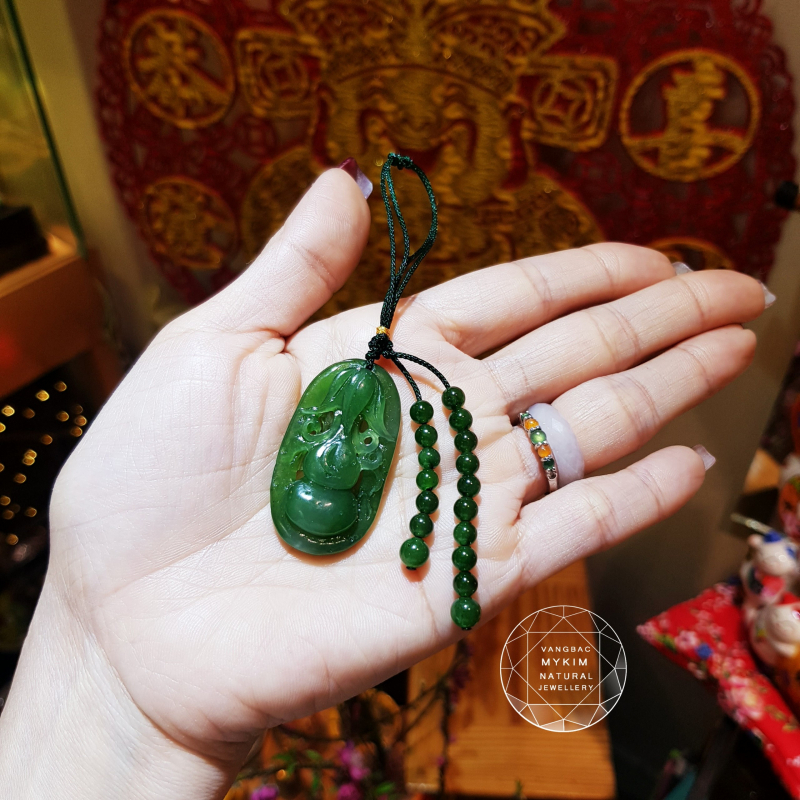 🔮 Dây Treo Ngọc Bích Hồ Lô • Hóa Giải Hung Khí • Trang Sức Phong Thủy