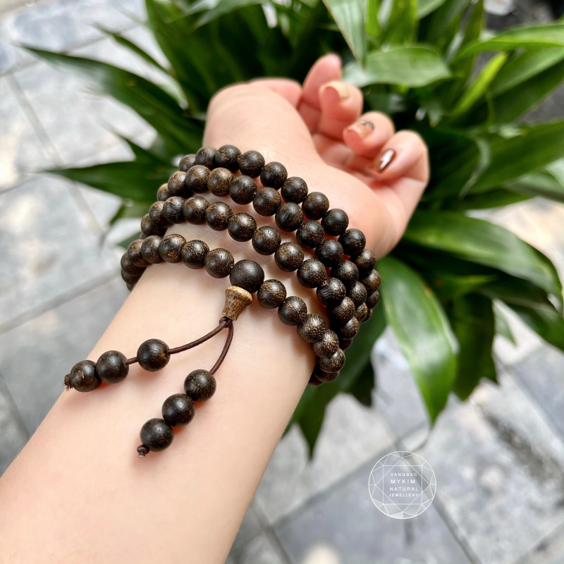 Vòng Trầm Hương Sánh Chìm Indo – 108 Hạt | Mỗi Hạt Một Niệm, Mỗi Niệm Một Bước Tỉnh Thức