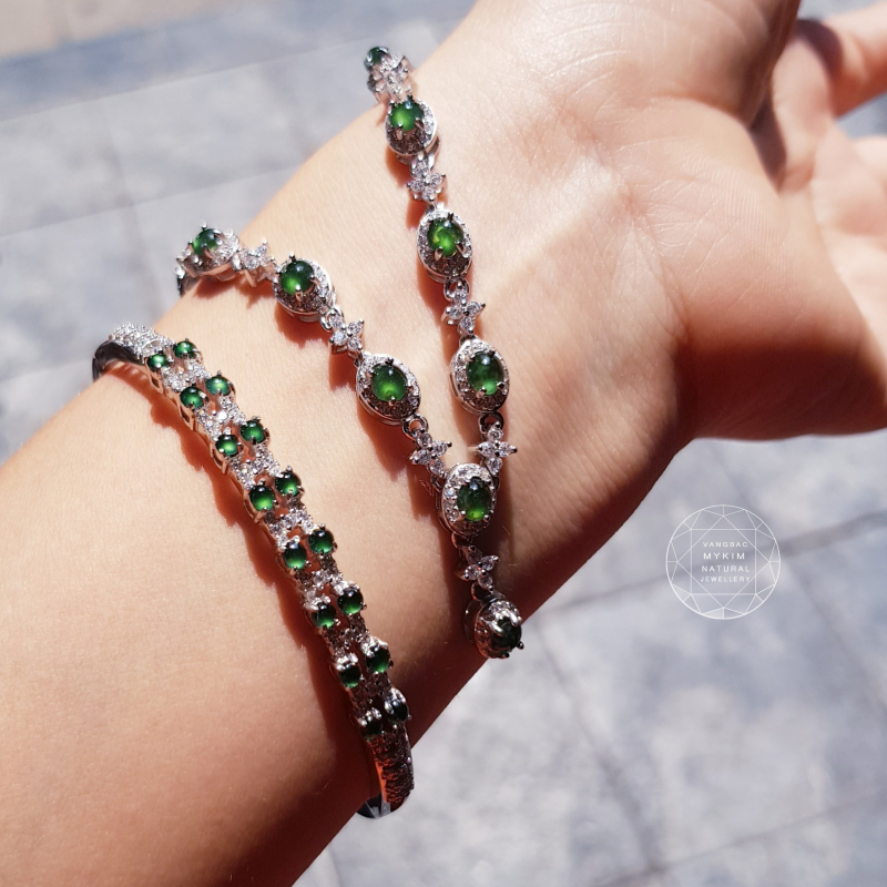 Set Vòng Tay - Dây chuyền Ngọc Phỉ Thúy Myanmar