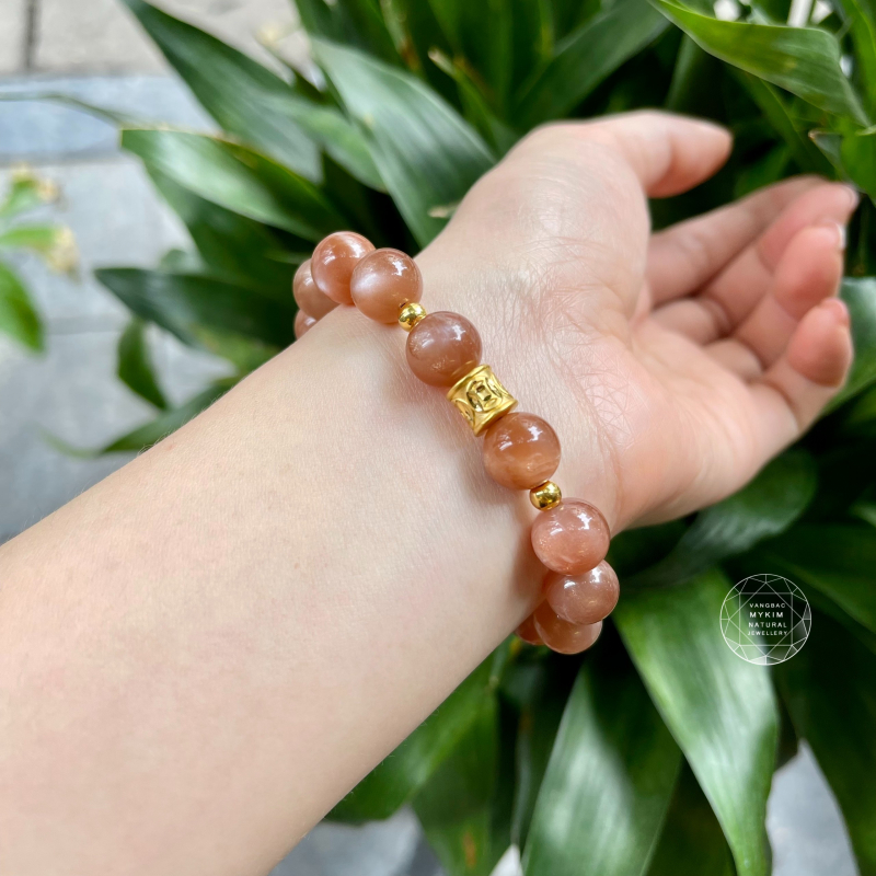 Vòng Đá Sunstone - Mix Vàng 