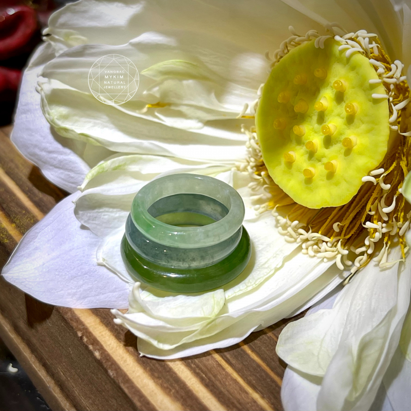 Nhẫn Ngọc Phỉ Thúy Du Thanh nguyên khối - sz 16