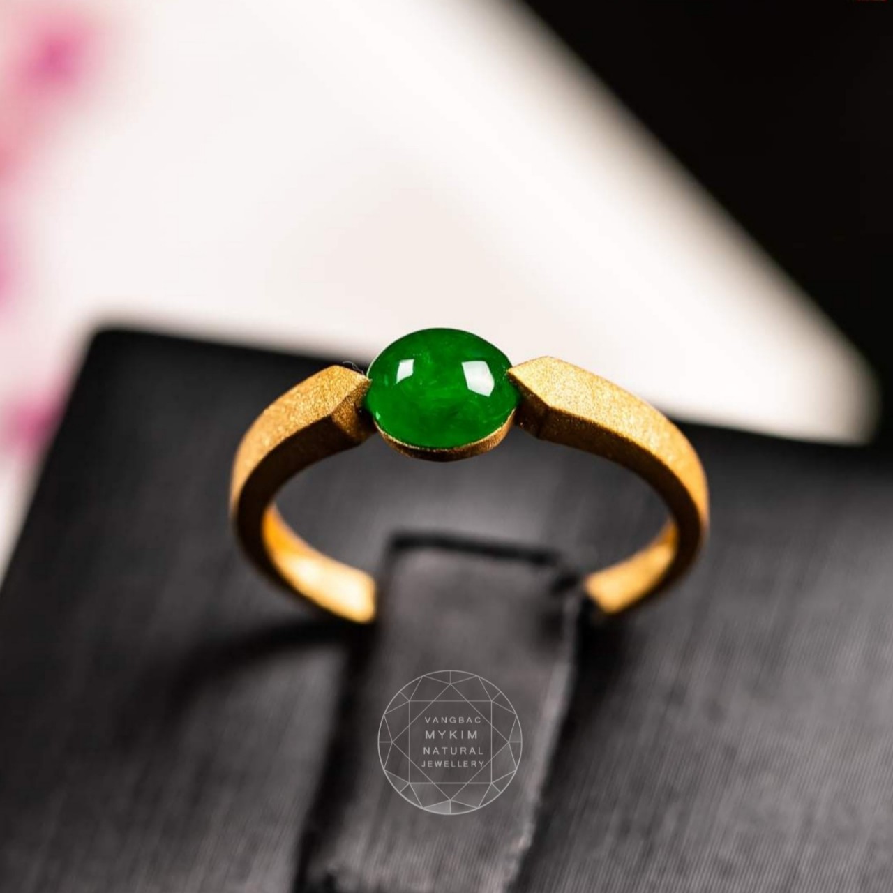 💍 NHẪN NGỌC PHỈ THÚY – VÀNG 10K | 14K | 18K MÀI MỜ | THIẾT KẾ TINH GỌN – GIỮ TRỌN VẺ ĐẸP TỰ NHIÊN