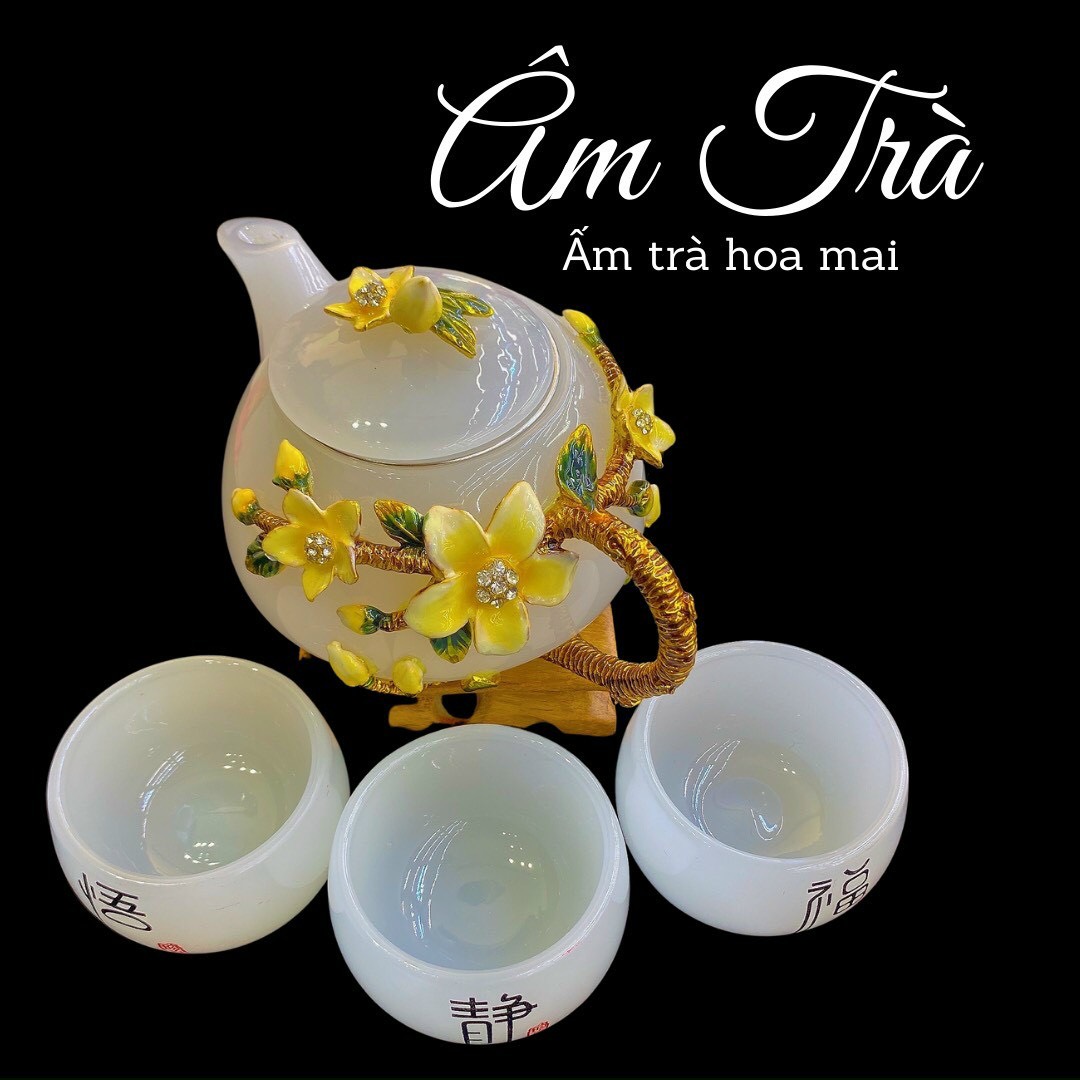 Ấm Trà Hoa Mai