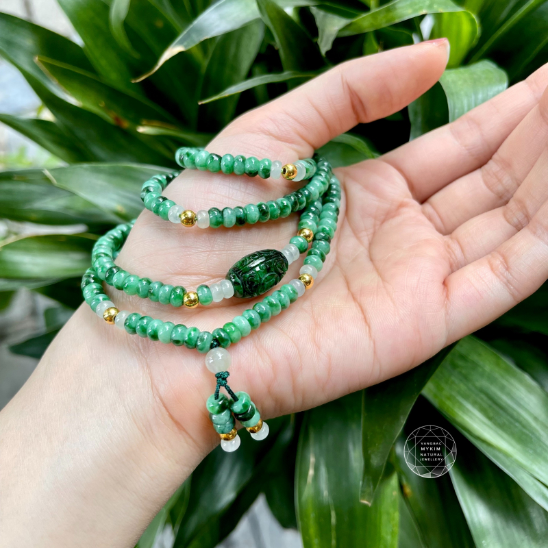 Chuỗi vòng Phỉ Thúy Mã Nha kết vàng cao cấp - VIP