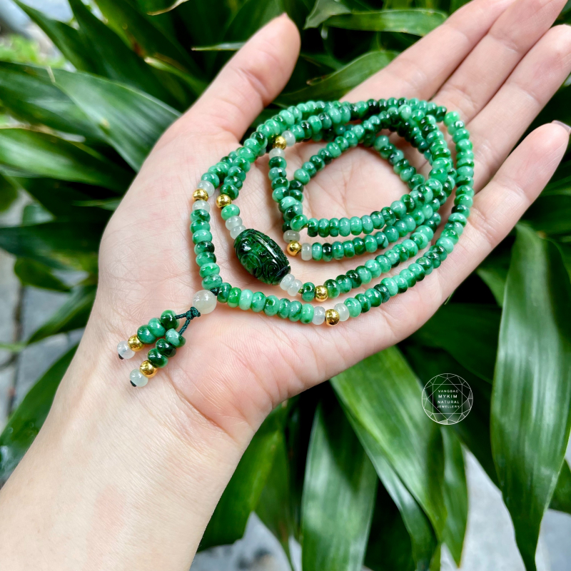 Chuỗi vòng Phỉ Thúy Mã Nha kết vàng 24k cao cấp - VIP
