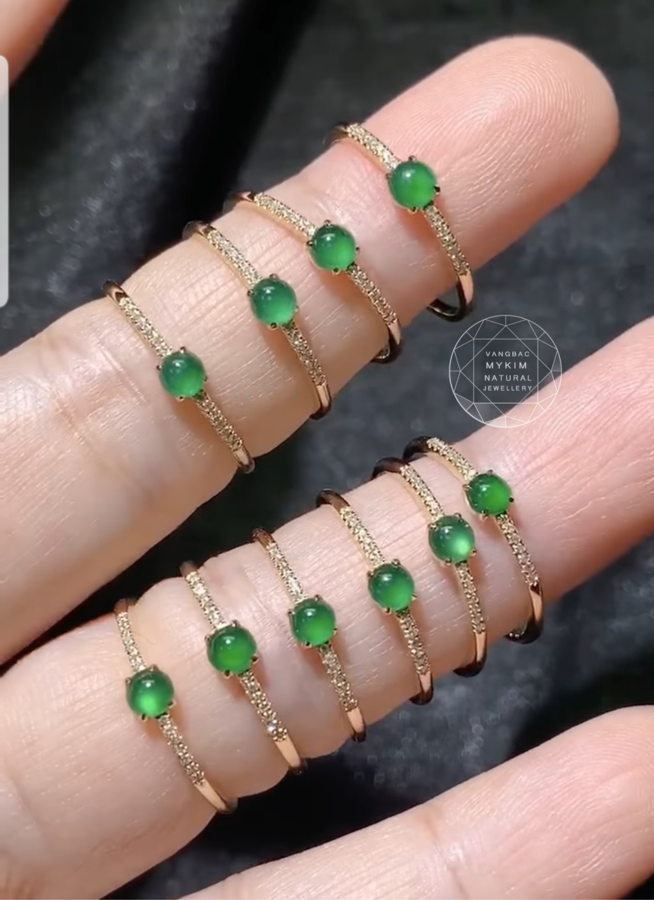 Nhẫn Ngọc Jadeite - Vàng 10k - 14k - 18k