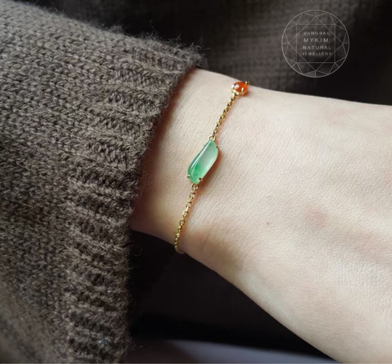 Lắc tay Ngọc Jadeite - Vàng 10k - 14k - 18k