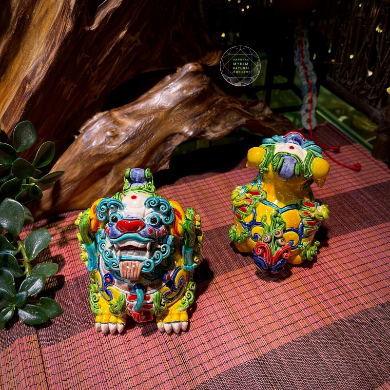 Tỳ Hưu Đôi – Gốm Sứ Men Rạn Đài Loan | Linh Vật Mang Phúc Lộc và Thịnh Vượng