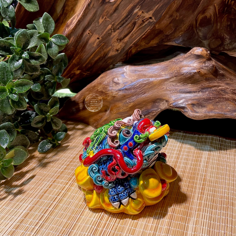 ✨ Cóc Thiềm Thừ Đĩnh Vàng – Gốm Sứ Men Rạn Đài Loan | Linh Vật Mang Phúc Lộc và Thịnh Vượng