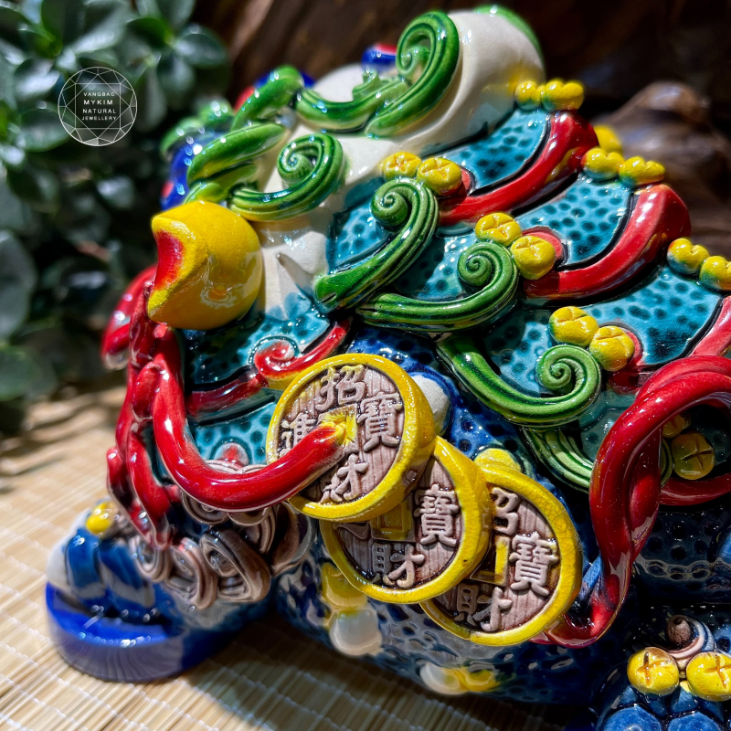 🐸 Cóc Thiềm Thừ Thần Tài – Đực – Gốm Sứ Men Rạn Đài Loan | Linh Vật Mang Tài Lộc, Phú Quý Đầy Đủ