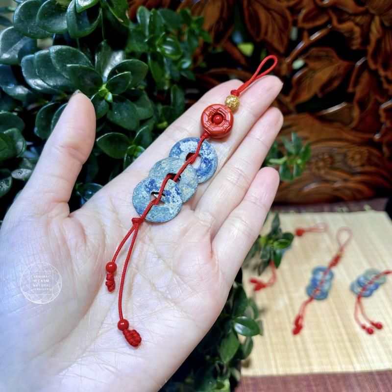 Dây Treo Đồng Xu Cổ - Tiền Xu Tam Tài mix chusa