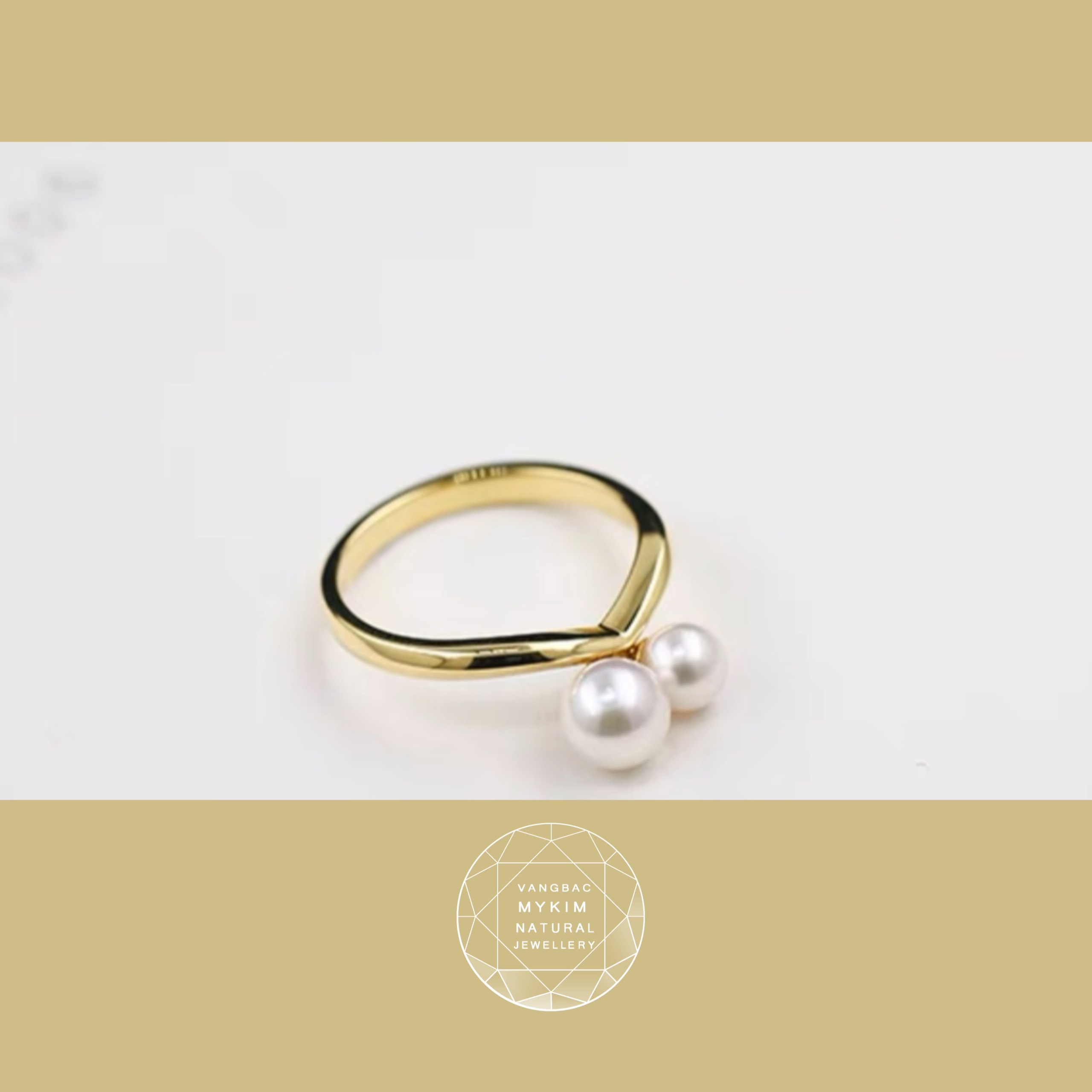 Nhẫn Ngọc Trai - Bọc Vàng 14k