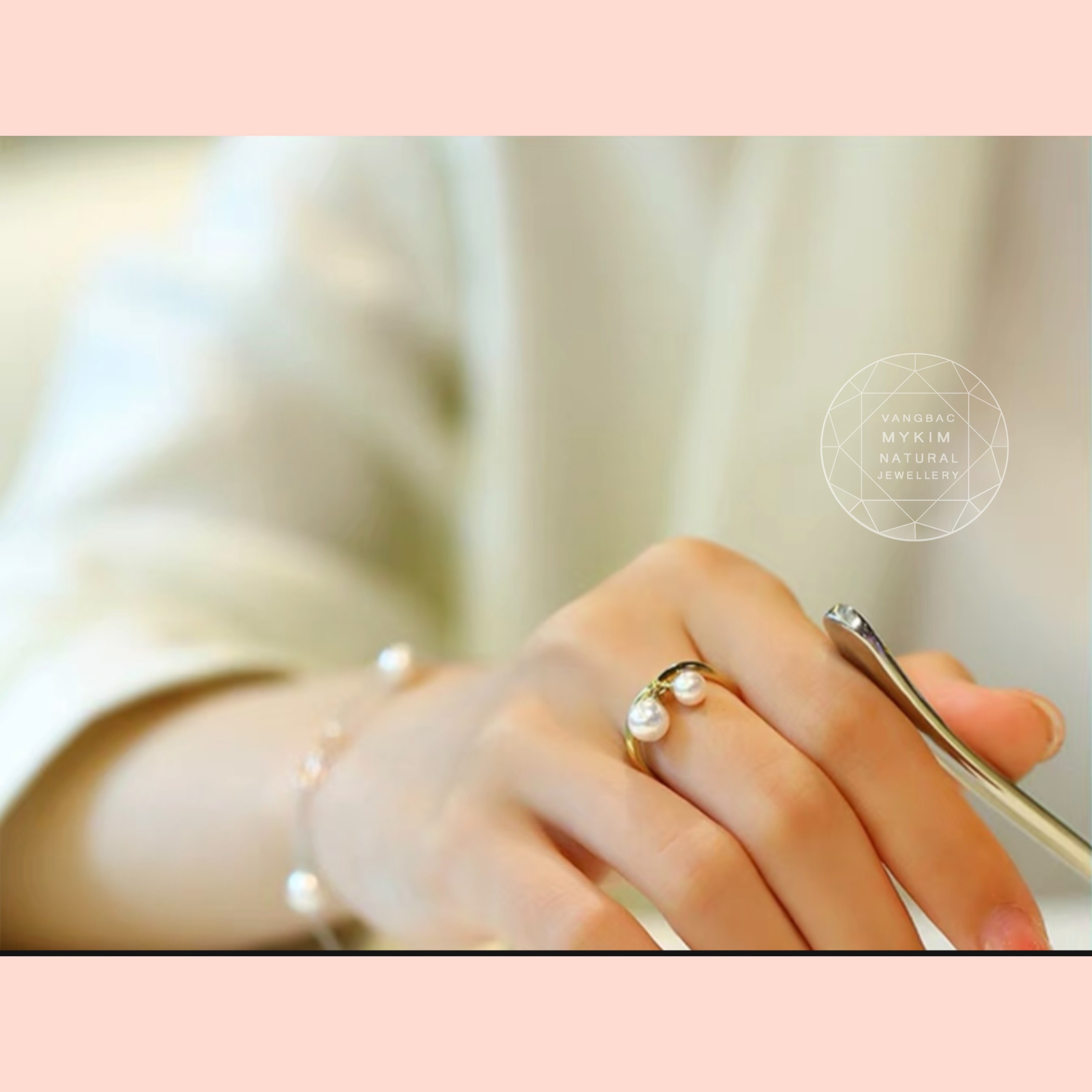 Nhẫn Ngọc Trai - Bọc Vàng 14k