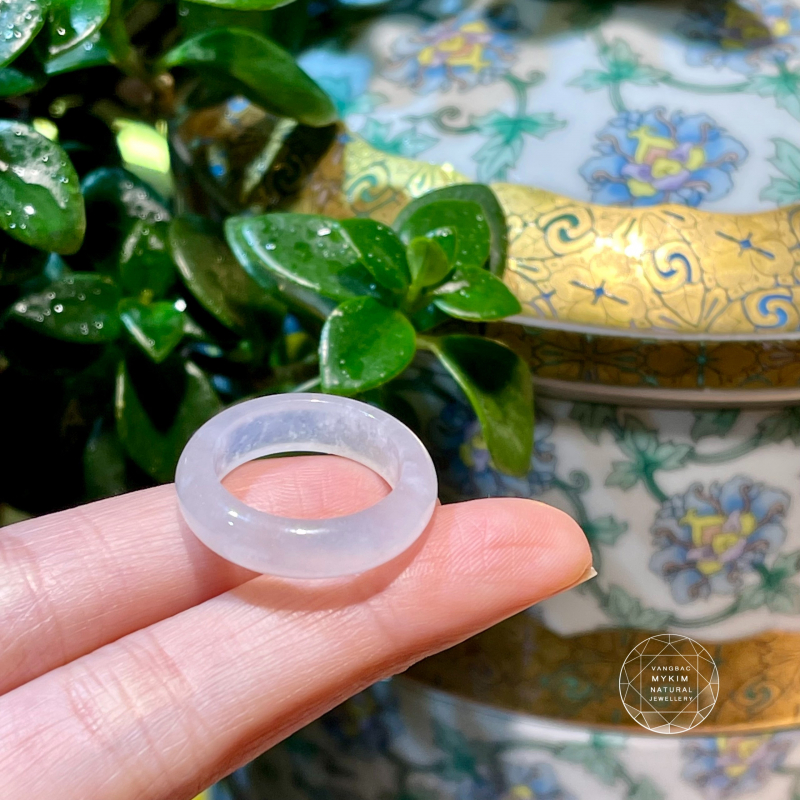 Nhẫn Băng Ngọc Phỉ Thúy Jadeite - Bản liền khối