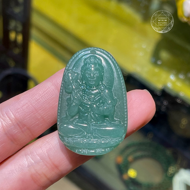 MẶT PHẬT BẢN MỆNH ĐẠI THẾ CHÍ - THẠCH ANH XANH - Tuổi Ngọ