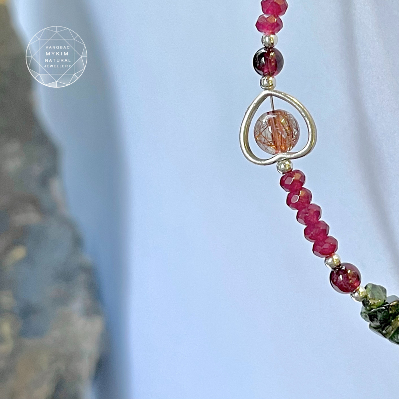 🌸✨ Lắc Tay Đôi Thạch Anh Hồng | PK Bạc 925 Cao Cấp | Thiết Kế Trẻ Trung, Dễ Phối