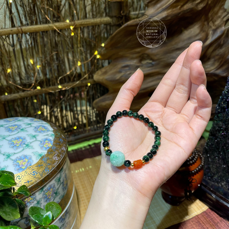 Vòng Ngọc Phỉ Thúy Jadeite - PK vàng 