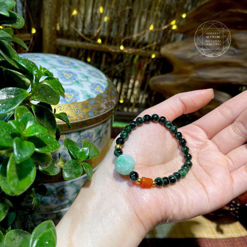 Vòng Ngọc Phỉ Thúy Jadeite - PK vàng 24k