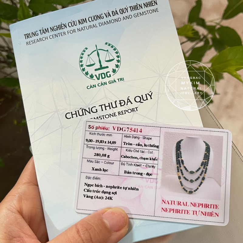 💚 Vòng Cổ Ngọc Bích Nephrite VIP • Mix Vàng Theo Yêu Cầu • Kèm Kiểm Định