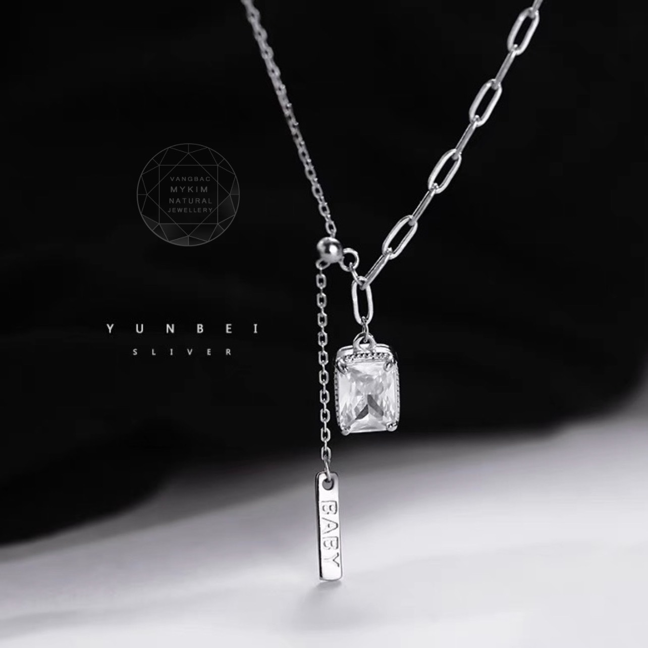 Dây chuyền Nữ Bạc si Vàng Trắng