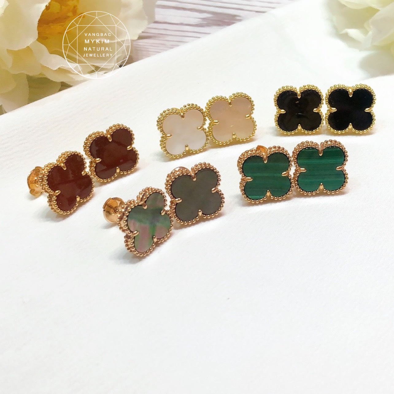 Bông Tai Cỏ Bốn Lá - Vàng 18k